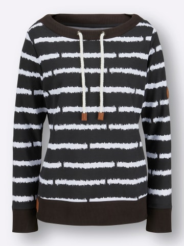 WITT WEIDEN Sweatshirt in schwarz-ecru