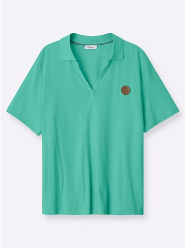 sheego Poloshirt in blaugrün