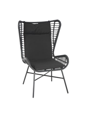 MCW Poly-Rattan Set G17b, Anthrazit, Kissen anthrazit