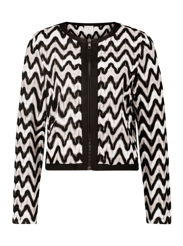 BETTY & CO Blazer-Jacke mit Kragen in Schwarz/Weiß