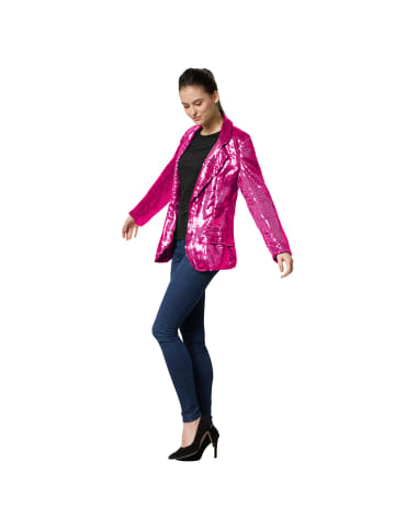 tectake Damen-Jackett mit glitzernden Pailletten, pink
