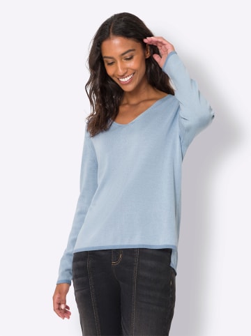 Heine Pullover in hellblau-bleu-gemustert