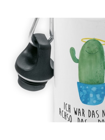 Mr. & Mrs. Panda Kindertrinkflasche Kaktus Heilig mit Spruch in Weiß