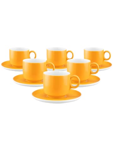 12-tlg. Cappuccino-Set Sento Home Pure Colors in Mango Orange 300 ml