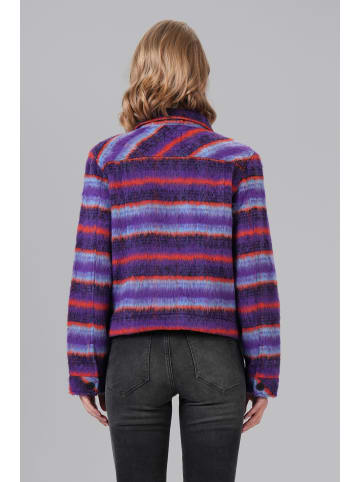 M.O.D Cropped Jacket Purple Check