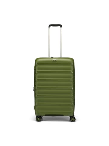D&N Travel Line 4700 4 Rollen Trolley 68 cm mit Dehnfalte in olive green