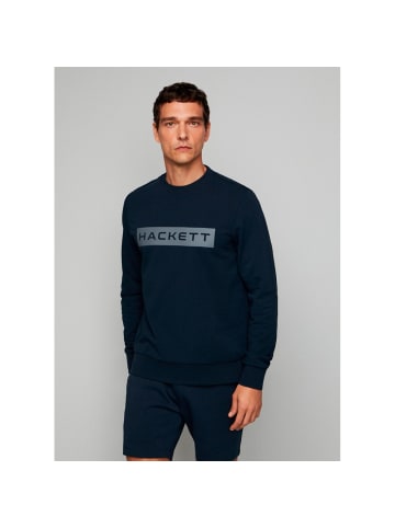 Hackett London Sweatshirt in 5CY-Marineblau/Grau