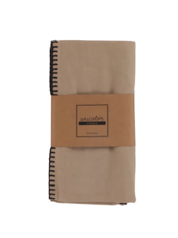 Home&Styling Collection Tischläufer aus Baumwolle in neutraler Farbe in Taupe, (B) 40 x (L) 150 cm