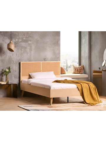 Beliani Doppelbett MONPAZIER in Braun - (W) 125 x (H) 100 x (L) 208 cm