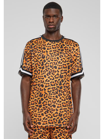 Urban Classics Mesh-T-Shirts in orangeleopard