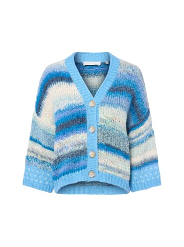 Rich & Royal Strickjacke in blau mehrfarbig - 0001