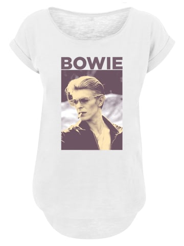 F4NT4STIC Long Cut T-Shirt David Bowie Smoking Photograph in weiß