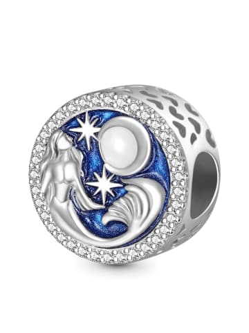 GNOCE Sterling Silber Meerjungfrau Charm Zirkonia