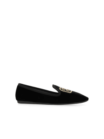 Miu Miu Schwarz Stoff Ballerina Flache Schuhe