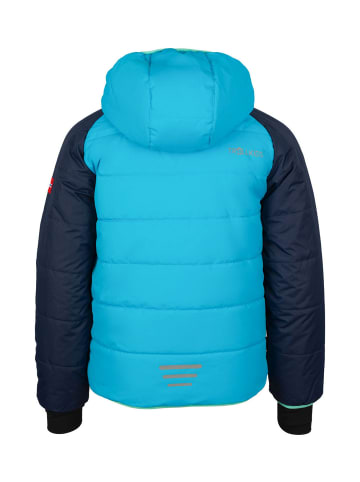 Trollkids Skijacke "Hafjell" in Marineblau / Türkis / Mint