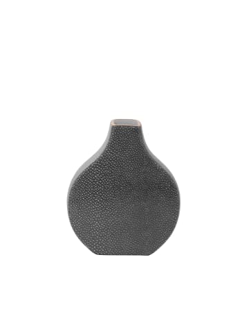 Fink Vase "Minta" in Grau/ Gold - H. 23 cm - B. 19,5 cm