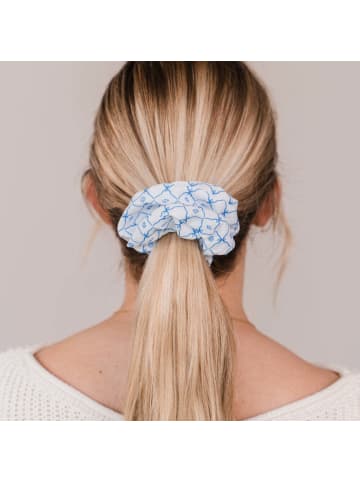Claide Scrunchie Ohana  in  Blau, Weiß