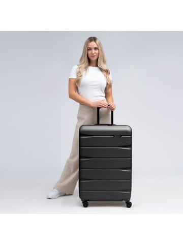 Franky Munich 4.0 4 Rollen Trolley L 76 cm mit Dehnfalte in black dull