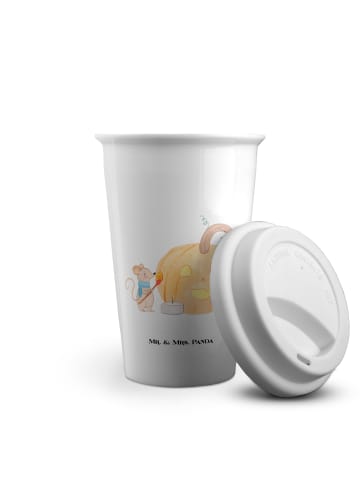 Mr. & Mrs. Panda Tumbler Kürbis Maus ohne Spruch in Weiß