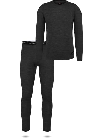 Normani Outdoor Sports Herren Merino Unterwäsche-Set Melbourne/Sydney in Anthrazit