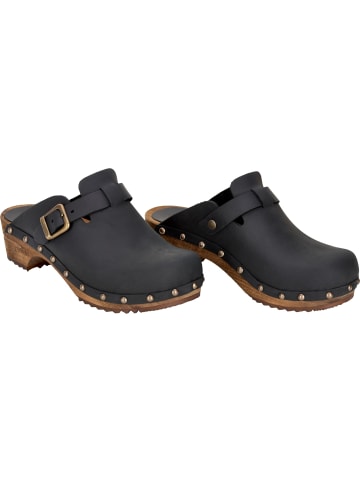 Sanita Comfortwear Clog "Wood-Kristel Open" in Schwarz