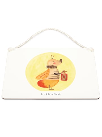 Mr. & Mrs. Panda Schild Glühwürmchen ohne Spruch in Weiß