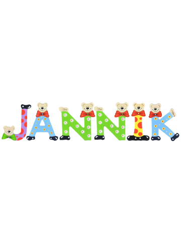 Playshoes Deko-Buchstaben "JANNIK" in bunt