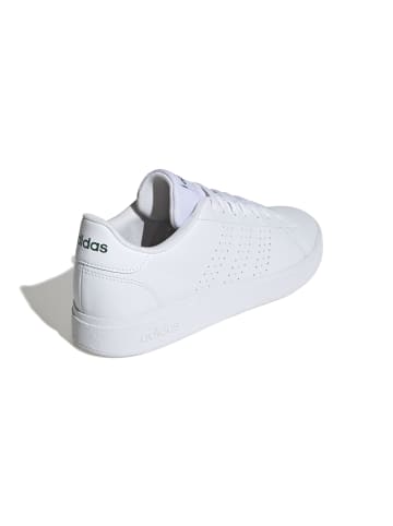 adidas Halbschuhe Advantage Base 2.0 in white/white/collegiate green