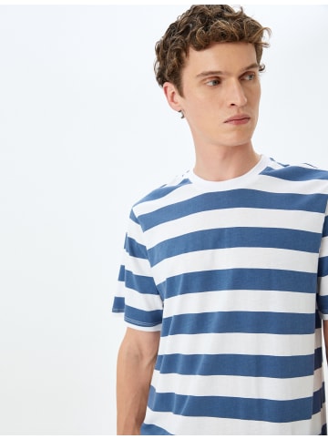 KOTON TSHIRT SS in Blau Gestreift