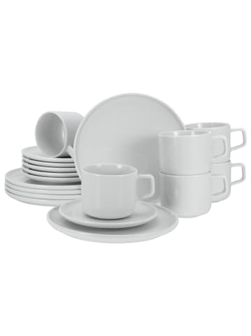 CreaTable CreaTable Chef Collection Kaffeeservice 18 teilig in Weiß in Weiß