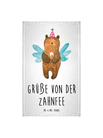 Mr. & Mrs. Panda Gäste Handtuch Bär Zahnfee mit Spruch in Weiß