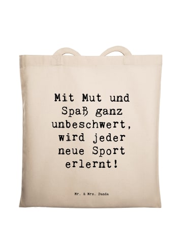 Mr. & Mrs. Panda Einkaufstasche Spruch Neue Sportart versuchen m... in Creme