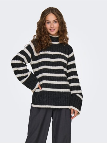 JACQUELINE de YONG Pullover Knit it Rollkragen Langarm Lang in Dunkelgrau