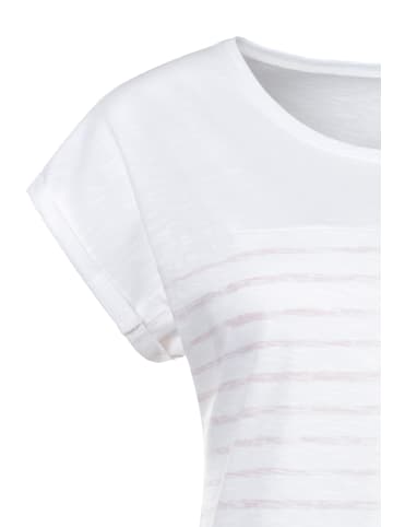 Beach Time T-Shirt in weiß-rosé
