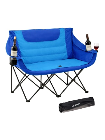 relaxdays Camping Bank in Blau