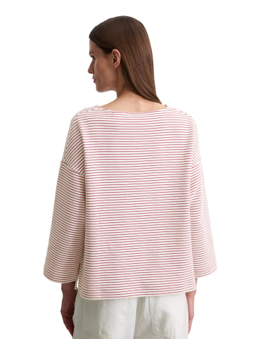 Marc O'Polo Streifen-T-Shirt relaxed in Dark Pink