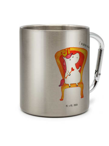 Mr. & Mrs. Panda Kaffeetasse Einhorn König ohne Spruch in Silber