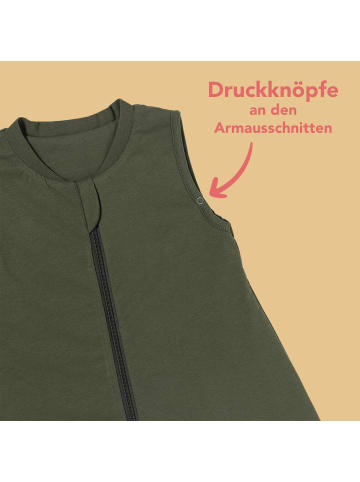 Schlummersack Ganzjahres Schlafsack mit Füßen, 2.5 TOG in Oliv