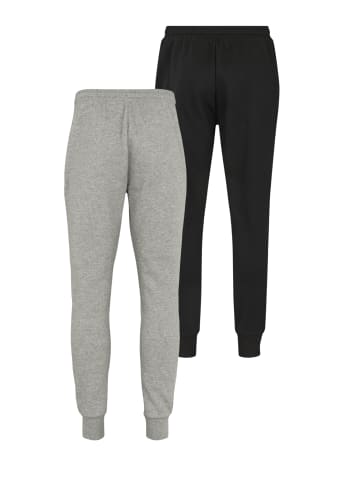 Kappa Hosen Logo Caseri in Black-Grey Melange