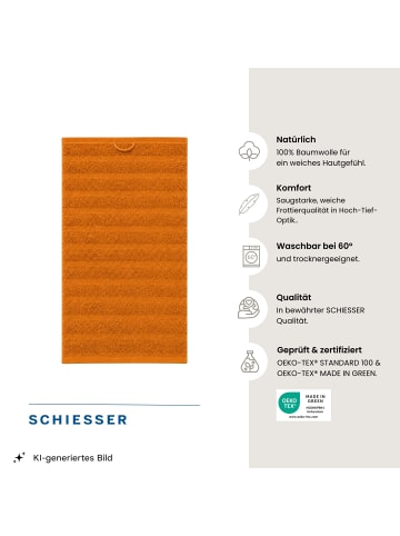 Schiesser Gästehandtuchset Neapel 5-teilig in Terrakotta