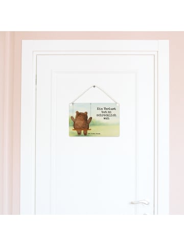 Mr. & Mrs. Panda Schild Bär Schaukel Design mit Spruch in Weiß