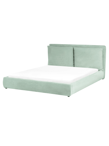 Beliani Wasserbett BAJONNA in Grün/Schwarz - (W) 180 x (H) 94 x (L) 235 cm
