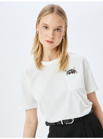 KOTON TSHIRT SS in Ekru