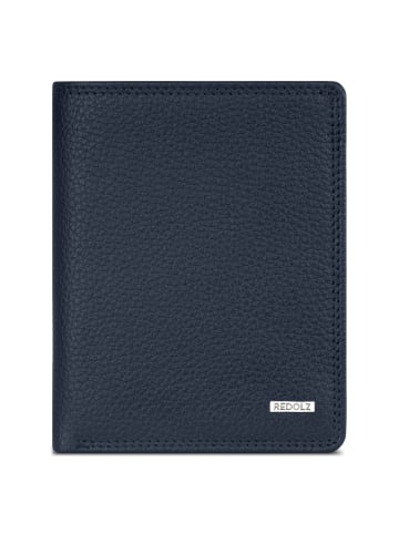 Redolz Leather Essentials HF Geldbörse RFID Leder 9,5 cm ausklappbar in navy