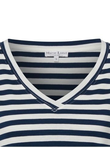 Marie Lund T-Shirt in weiß marine