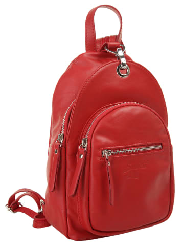 Samantha Look Rucksack echt Leder in rot