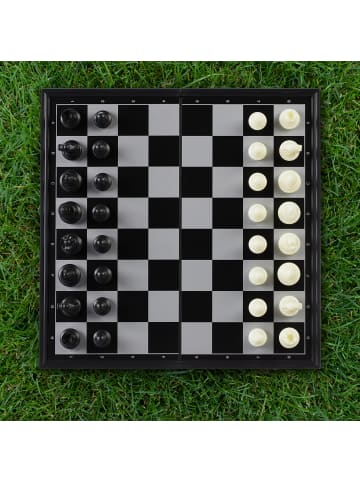 relaxdays Schachspiel in Schwarz/ Weiß