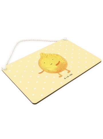 Mr. & Mrs. Panda Schild Beste Freunde Zitrone ohne Spruch in Gelb Pastell