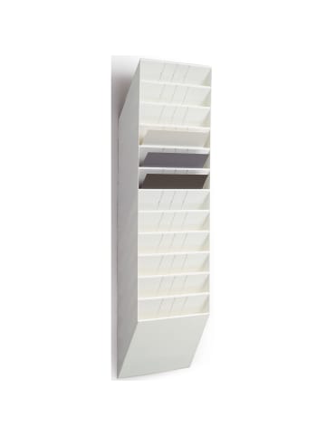 Durable Prospektspender Flexiboxx 12 A4 quer 12 Fächer weiß
