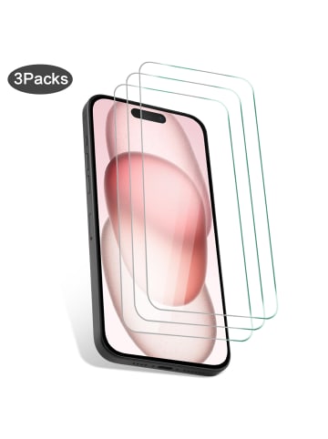 Platyne Pack mit 3 Panzergläsern iPhone 15 in Transparent